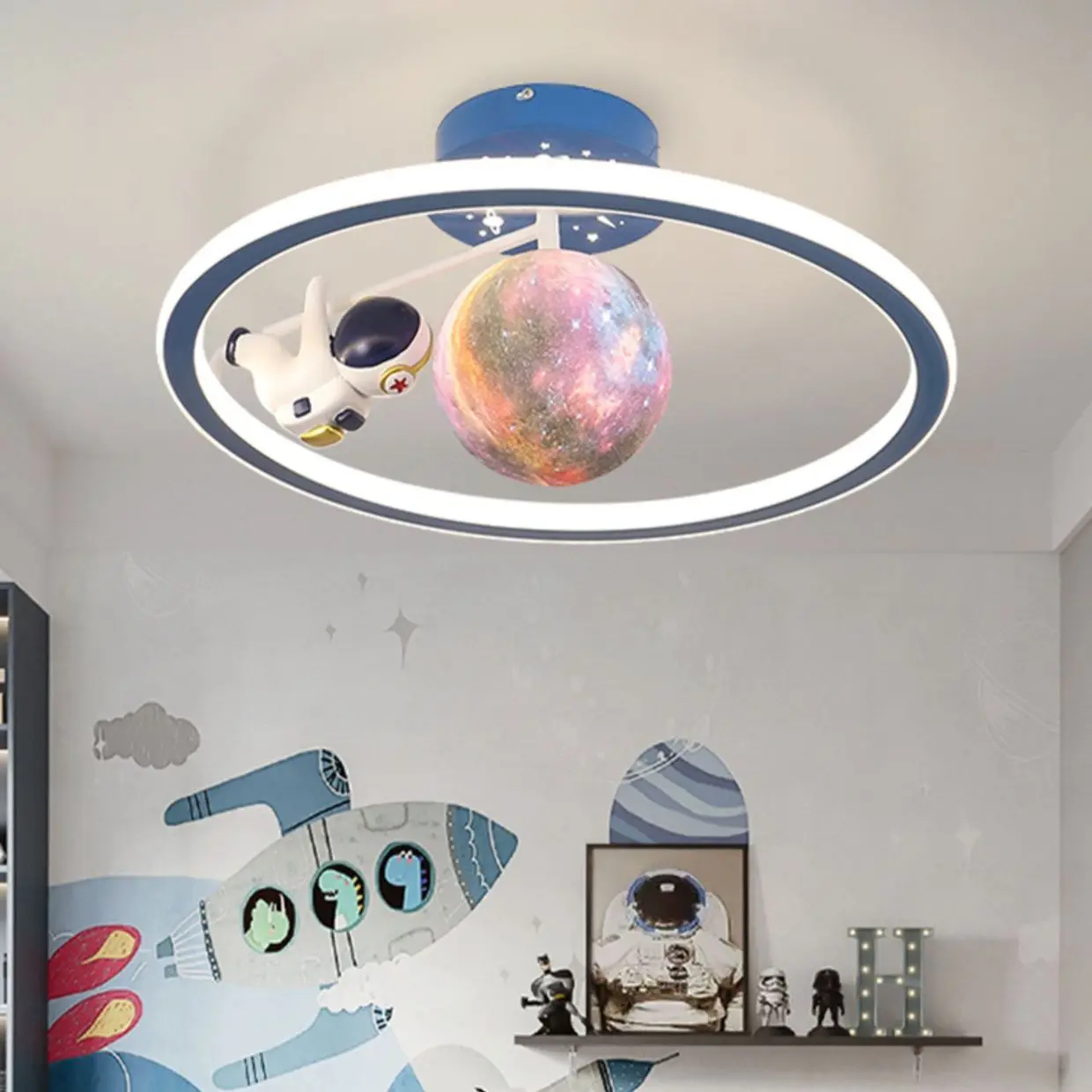 3D Planet Baby Room Chandelier Children Bedroom Led Light Kids Chandelier Lighting Unicorn Chandelier Lighting For Kids Room