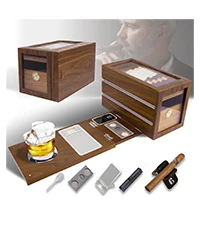 

Detachable Humidor cigar box Set – Flexible,Carry-on -Cigar Accessories plate, with 6 Cigar Accessories,portable cigar humidor