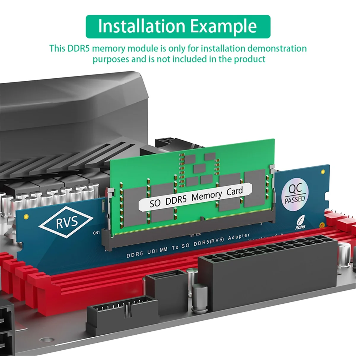 Laptop DDR5 RAM to SO DDR5 U-DIMM Desktop Adapter Card,_N34R