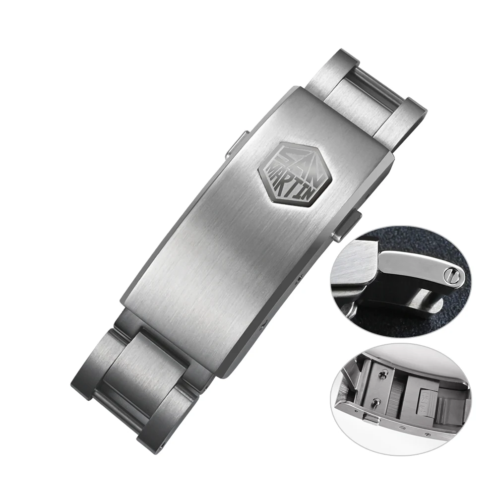 San Martin Neue Fly Verstellbare Schließe Uhrenteile Armband OTF-Schließe für 16mm Spezifiziertes Modell Faltschließe Nicht-universell