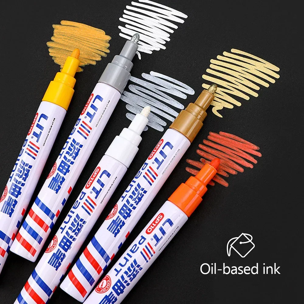 1pcs Colors Multifunction Paint Marker Permanent Colorful Oil-based Colored Drawing Marker Graffiti Art Waterproof Pen No fading