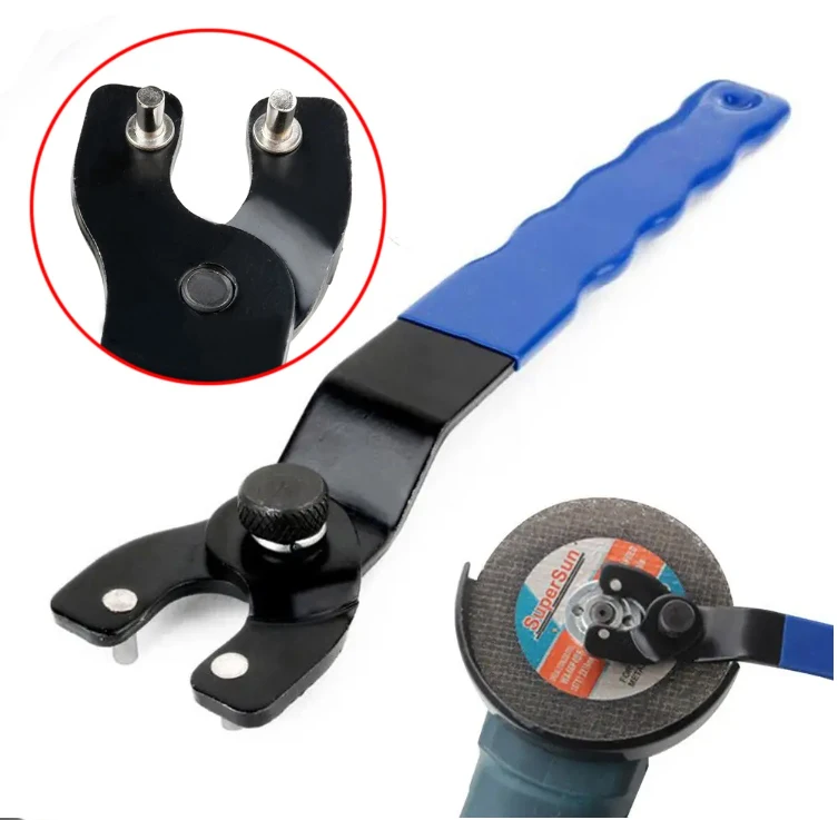 1/2PCS Universal Angle Grinder Wrench Single Head Hardware Tool Holder Adjustable Size Plastic Dip Handle Wrench Multifunction