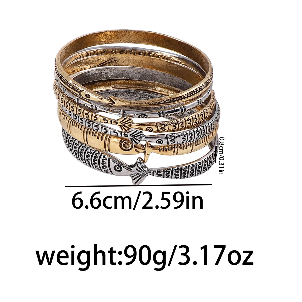 ZAA خمر النساء المجوهرات عالية الجودة الفاخرة الطبقات شكل الأسماك الإسورة سوار الاتجاه الصيف عطلة اكسسوارات الحفلات الهدايا