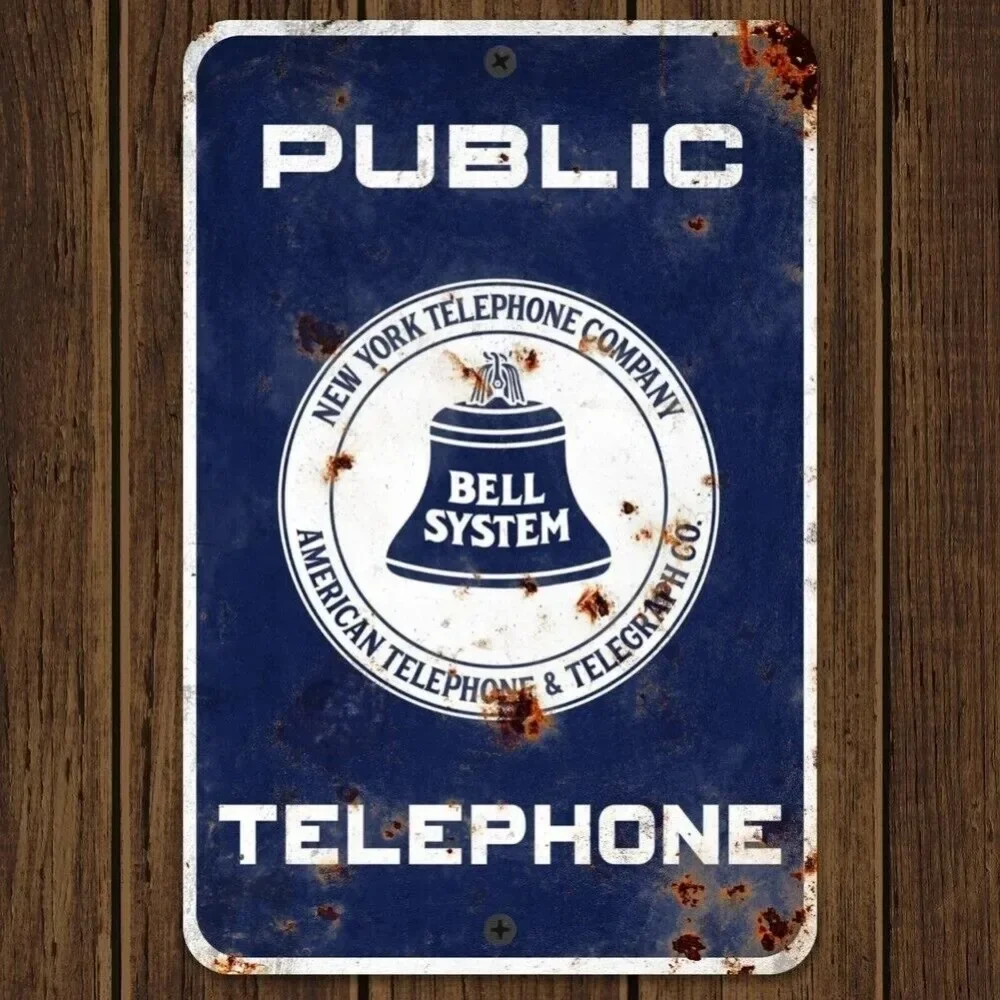 

Vintage Metal Plate，Public Phone Pro Vintage Antique Replica Metal Sign - 8"x12" Aluminum - Timeless Telecom Nostalgia For Home