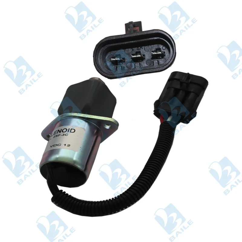 zsf-3c-3931196-sa-4754-12-3934171-fuel-shut-off-solenoid-for-cummins-parts-excavator-the-flameout-stop-solenoid-valve