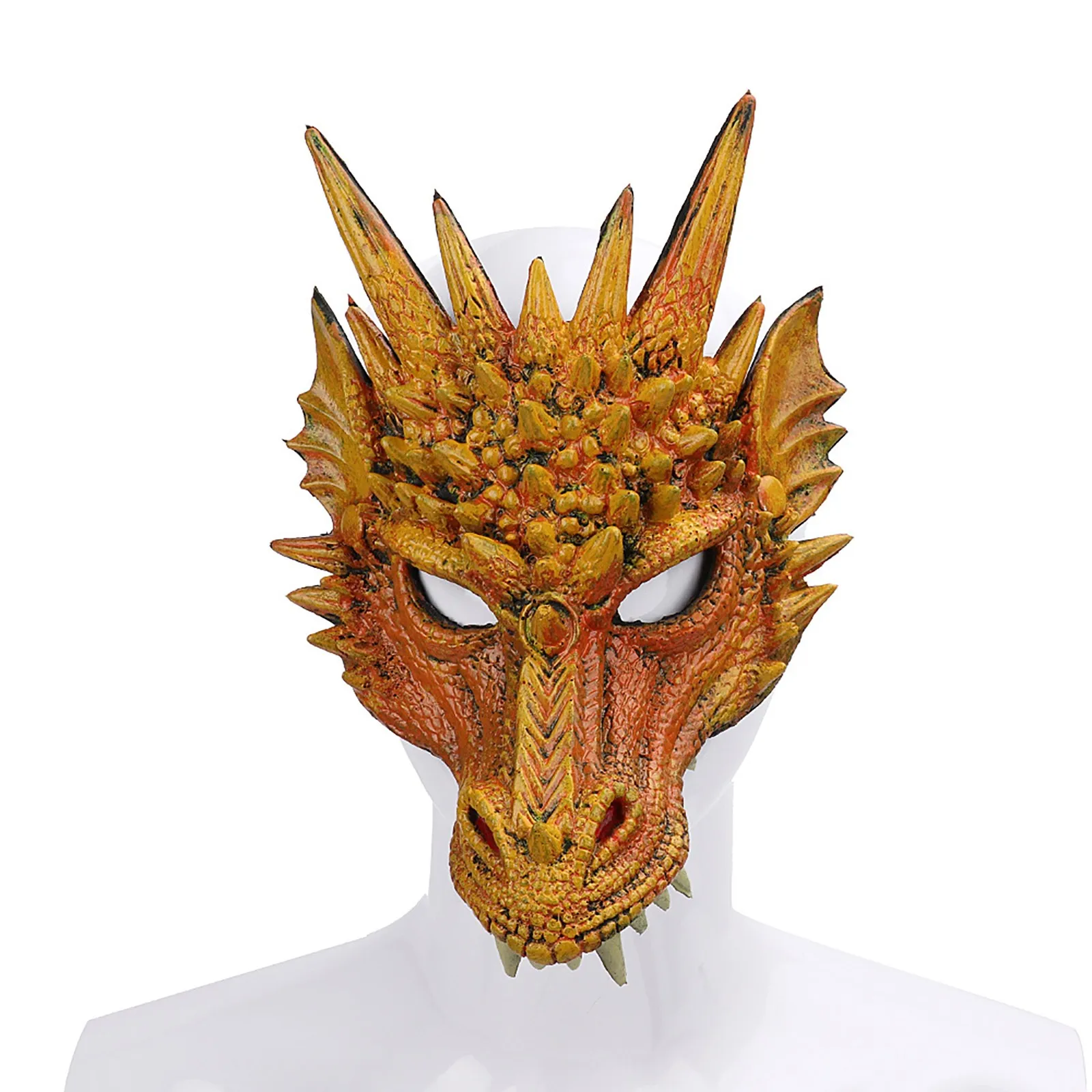 Adult Half Face Mask Colorful 4D Dragon Mask For Unisex Halloween Ghost Masks Costume Cosplay Party Accessories Mascarillas