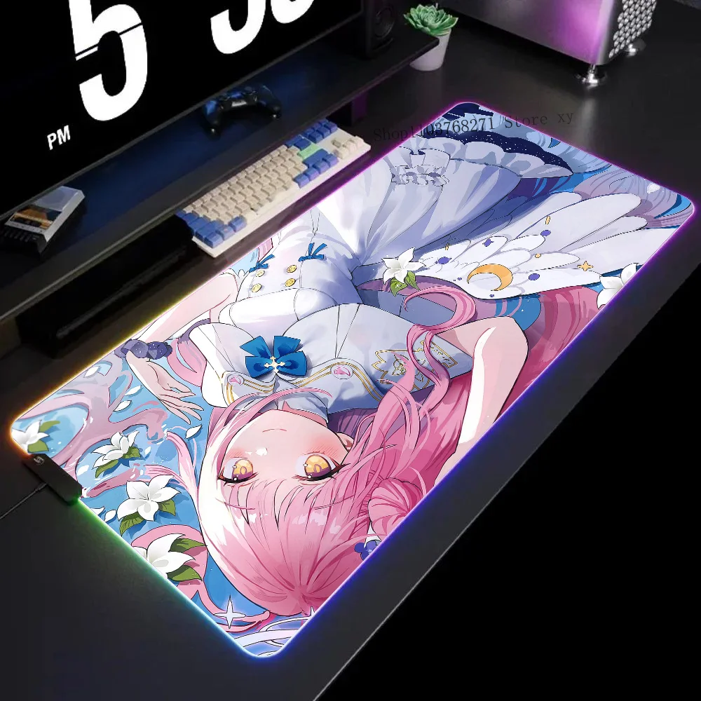 

Misono Mika Blue Archive Game Girl Mousepad XXL RGB Gaming Mouse Pads HD Black Gamer Accessories Large LED