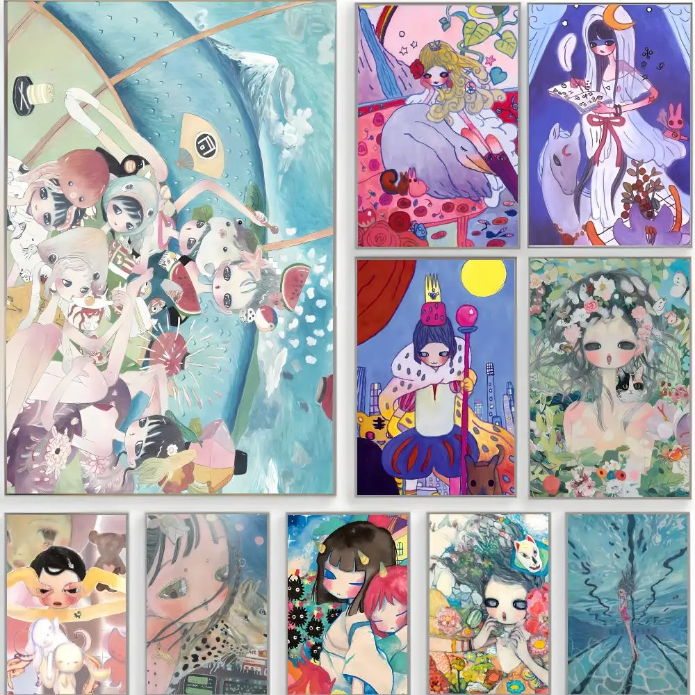 Dreamy Pop A-Aya Takano Poster Classic Wall Art  Home Decor  Peel and Stick Unframed