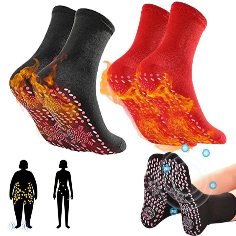 

1-6 пар турмалиновых носков для похудения, зимние эластичные термосамонагревающиеся носки, носки для здоровья, короткие носки, магнитотерапия