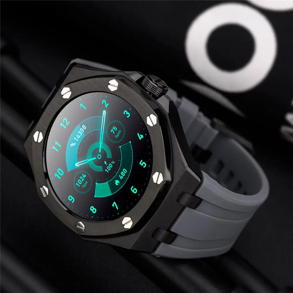 AP Mod Kit Premium 316L Stainless Steel Case for Huawei Watch GT Cyber Silicone Band