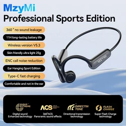 MZYMI B8 Neckband Wireless Earbuds Bluetooth Bone Conduction Headset Waterproof Sport Gaming Headphone With Mic Stereo Earphone