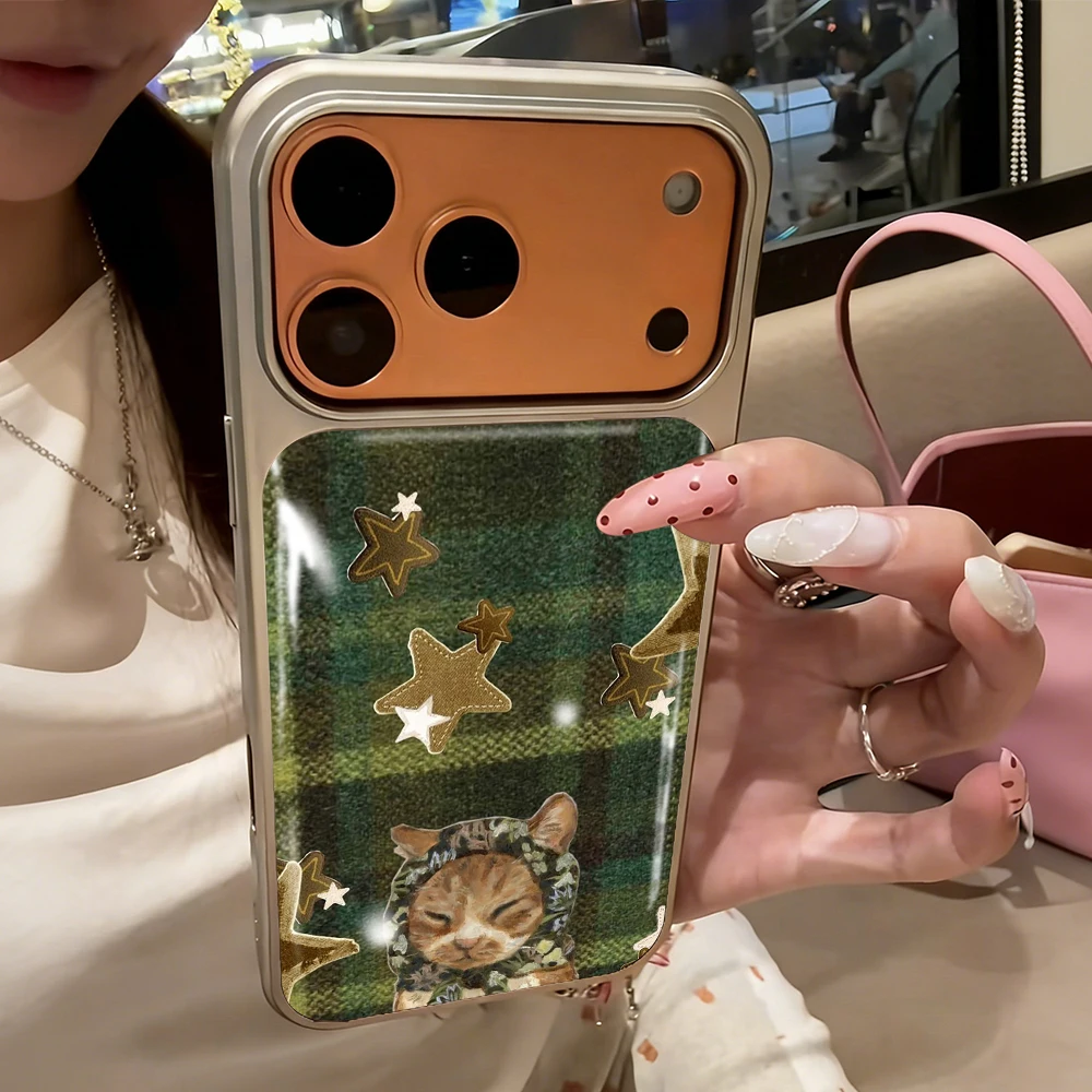 Grüner Wald Kätzchen Gummihülle für iPhone 15 17 13 Pro Max Phone 11 12 ProMax 14 15 16 Plus Hüllen Stoßfeste Luxus-Schutzhülle – Detail 10