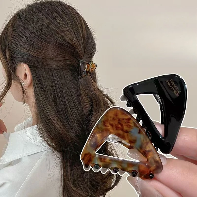 

3.5cm Small Hairclaw Acetate Hair Crabs for Girls Cute triangle Shaped Hairclips Children Women Hair Accessories Hairpins Clips