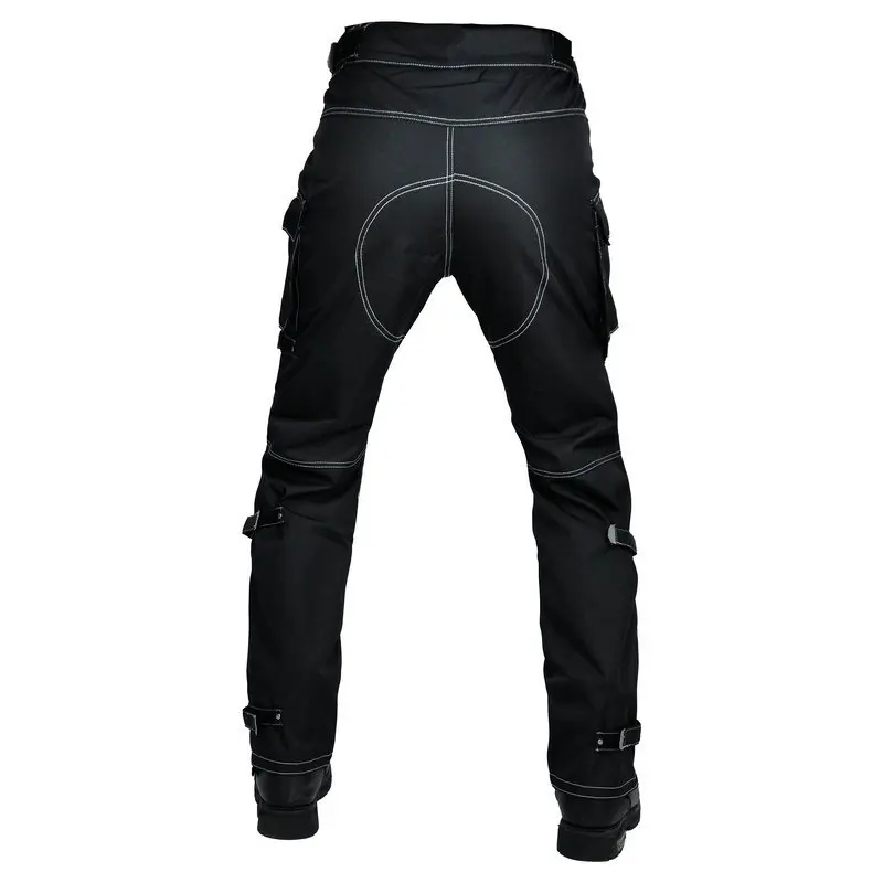 Pantalones de montar para motocicleta anticaída, ropa protectora de tela Oxford, impermeable, de cintura alta, para las cuatro estaciones