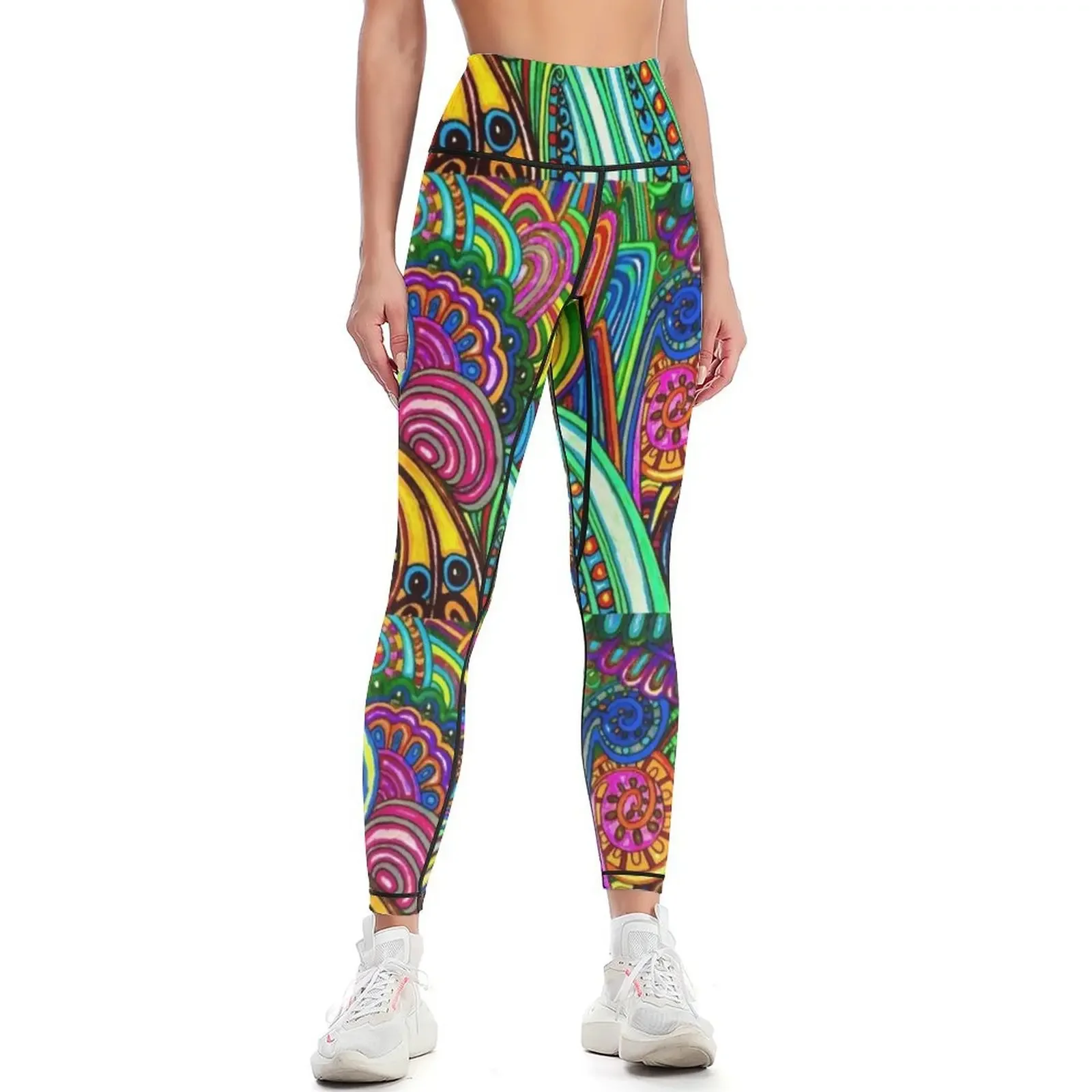 

Colorful Stripes Leggings Women's sports push up fitness Women's trousers trousers Womens Leggings