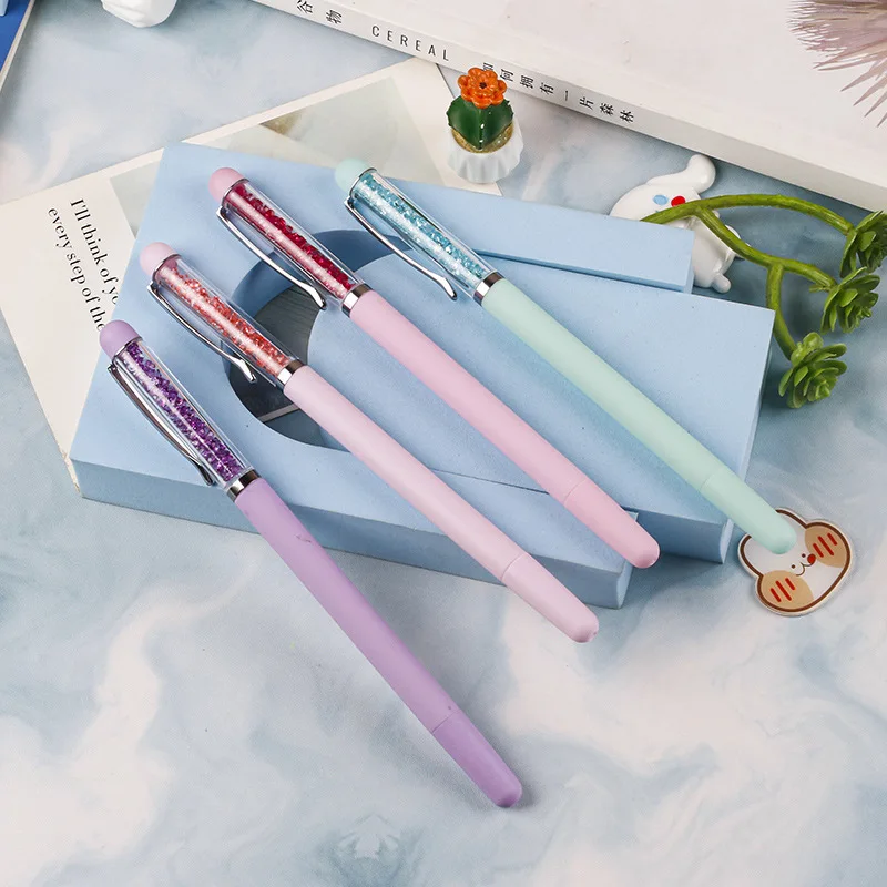 50 Pcs Gel Pens Students Small Diamond Candy-colored Exquisite Neutral Smooth Fast Dry High-value Ink Pen Office Supplies