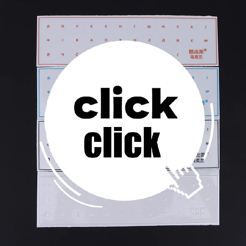 

Ukrainian Tear-Off Film Keyboard Sticker With Tweezers Desktop Laptop Key Sticker Single Film Universal Transparent Sticker
