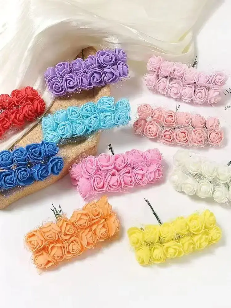 144pcs Artificial Flower PE yarn Rose Outdoor UV protection Christmas garden arch wall Wreath Wedding Home Diy gift box Festival