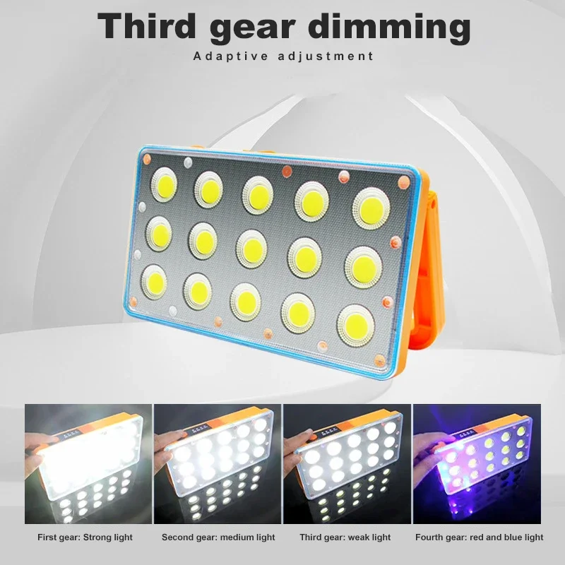 

Mobile Solar Emergency Lights Strong Continuity Portable LED Rechargeable Lights Cell Phone Charging Outdoor Camping Lights
