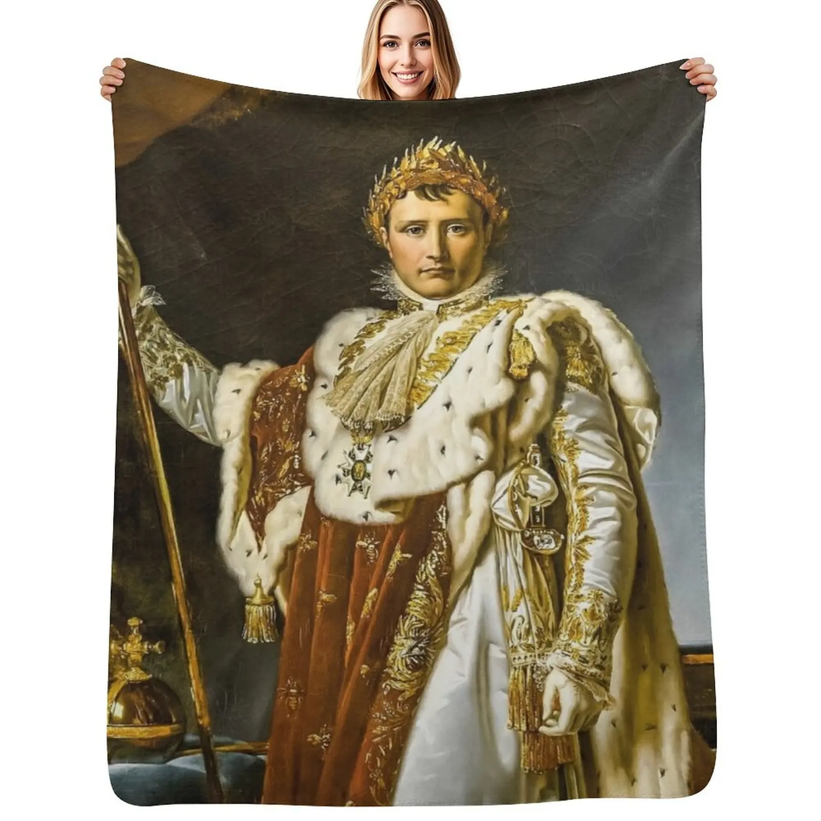 

Emperor Napoleon Throw Blanket Air Conditioner Soft Blanket for Office Home