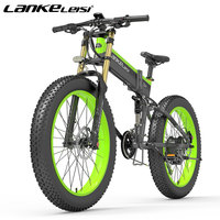 LANKELEISI XT750PLUS Adult Electric Bike Motor City EBike 1000W 48V17.5Ah Battery E-Bike 26 Inch Fat Tire Electric Bicycle