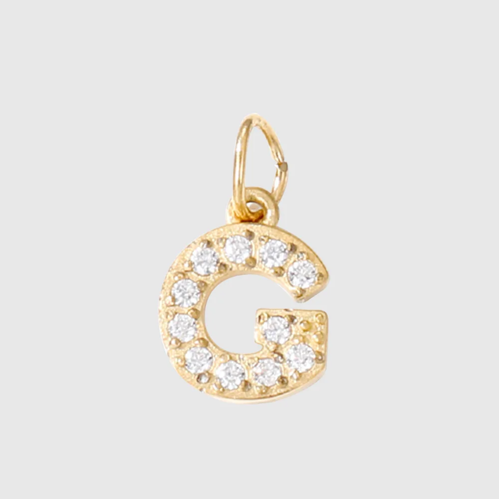 CARLIDANA Neue Edelstahl Buchstaben Anhänger Halskette Armband Alphabet Initial Charms 18K vergoldet DIY Zirkon Schmuck – Detail 15