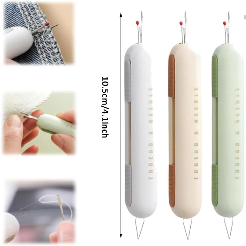 2 IN 1 Needle Threaders Sewing Seam Rippers Stitching Remover and Threader Household Manual Sewing Tools Sewing Accessories