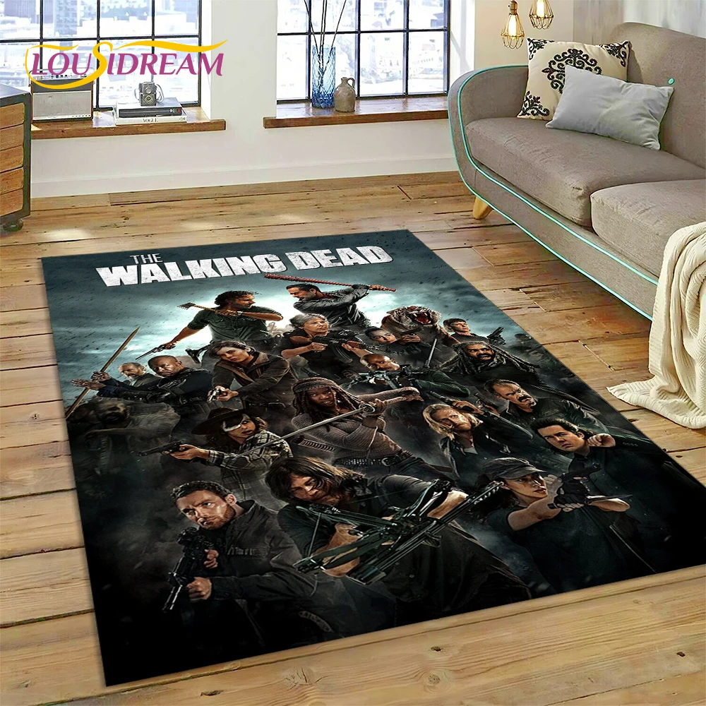 3D The Walking Dead Lincoln TWD TV Rug Carpet for Living Room Bedroom Home Decor,Floor Mat Non-slip Decoration for Sofa  Doormat