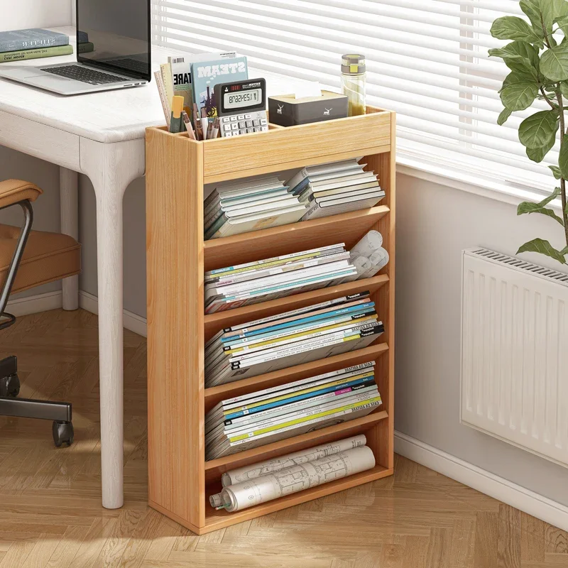 

Small bookshelf next to the desk Side storage artifact Shelf by the desk
