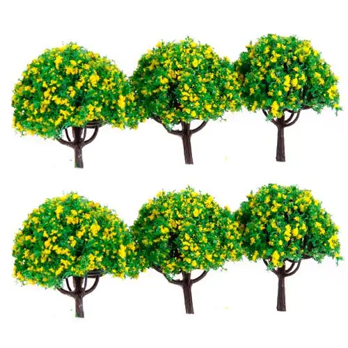 Miniature Tree Pack 20 Count 1 100 Scale Plastic Cement for Model Railway Scenery and Train Track N Scale Diorama
