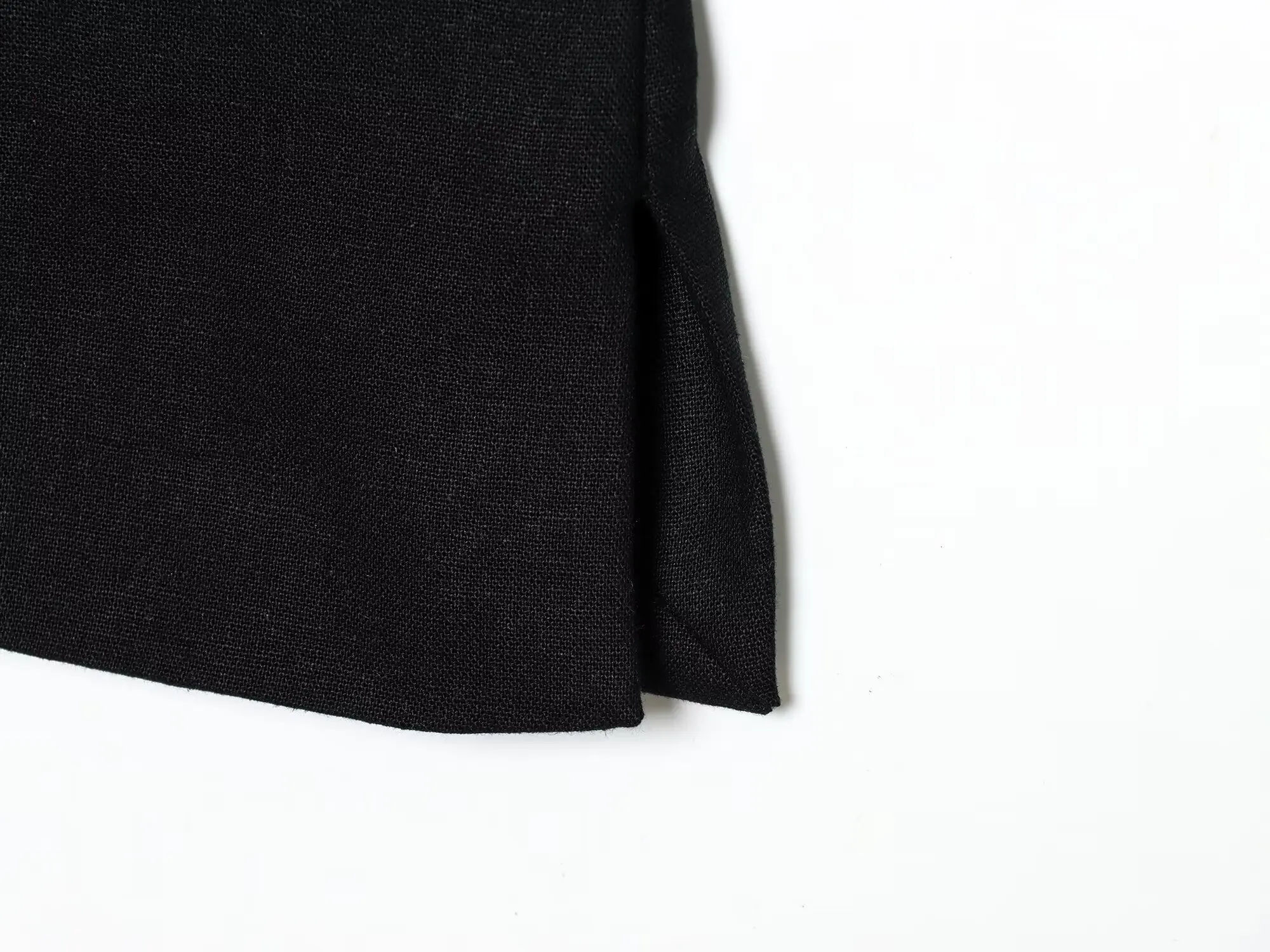 HH Elegante Retro Schwarze Ärmellose Weste mit Doppelreihigen Froschknöpfen für Formelle Anlässe, Alltag, Büro und Urlaub – Detail 10