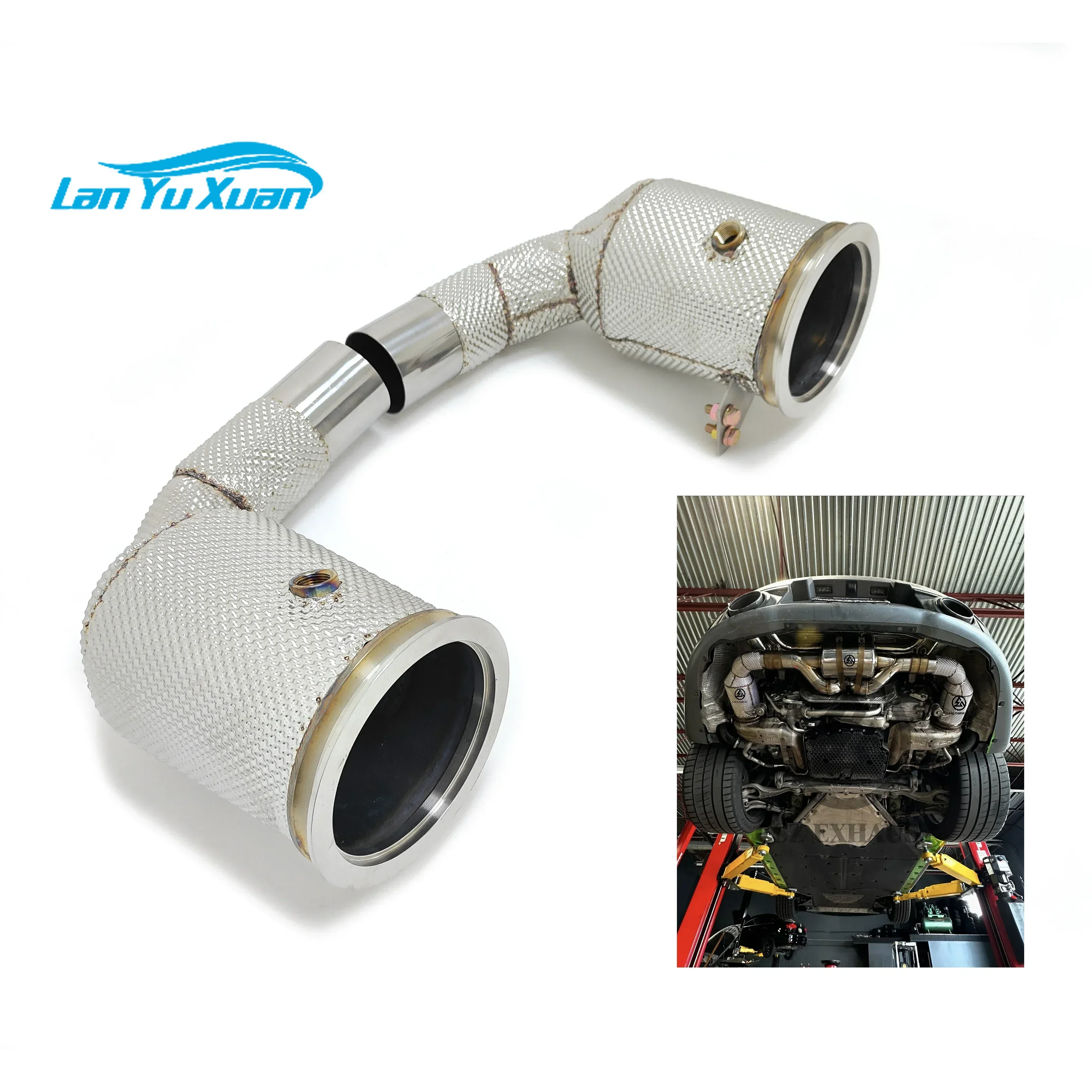 High Quality CSZ SS304 Sport Downpipe for Porsche 911 992 Carrera Targa 3.0T No OPF Exhaust Downpipe Straight Pipe