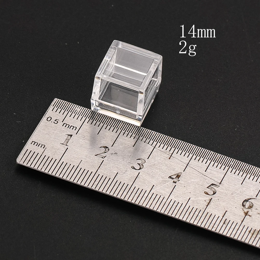 2pcs Acrylic Display Box Case for 10mm Element Cubes Periodic Table Bracket Collection Clear Storage Box Tray Show Protecter