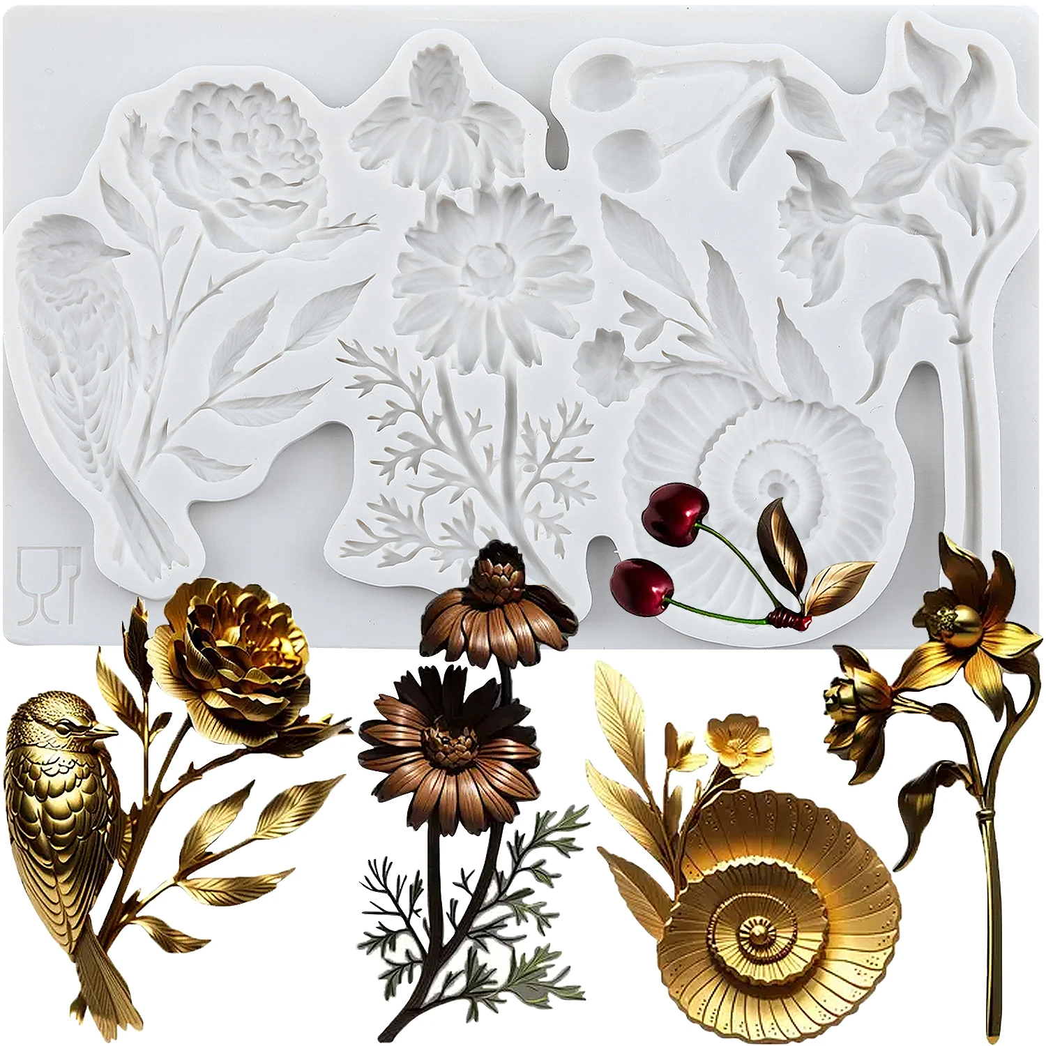 Moldes de silicona de caracol, herramientas de decoración de pasteles, Fondant de pájaro, decoración de magdalenas, Chocolate, caramelo, azúcar, artesanía, pasta de goma, arcilla polimérica