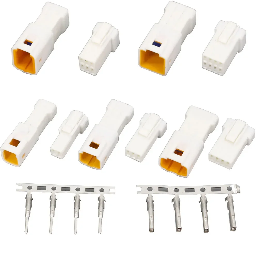JST02R-JWPF-VSLE waterproof JST connector kit 2/3/4/6/8P male and female plugs, automotive electrical docking socket (1 set)