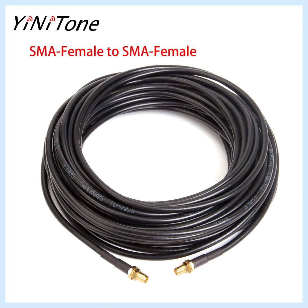 

SMA Female to SMA Female Extension Cable 5M RG174 50ohm for Router, Network Card, WiFi Antenna