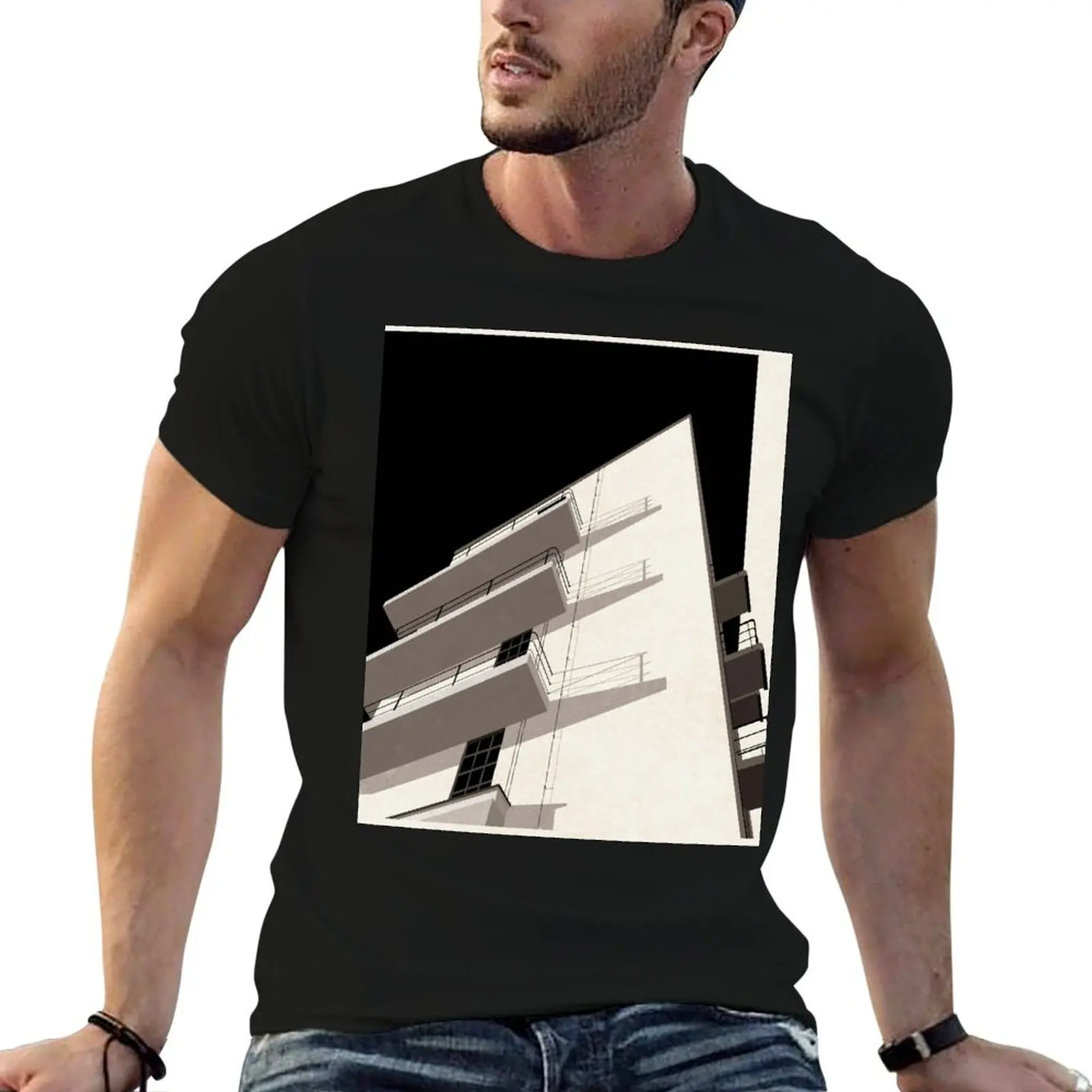 

cotton T-Shirt shirt Bauhaus shirts man for t Retro t man cotton pack Dessau
