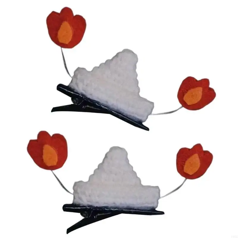 195E Little Flame Hat spinka do włosów na Halloween festiwal klips boczny kobiety dziewczyna spinki do włosów uroczystości do