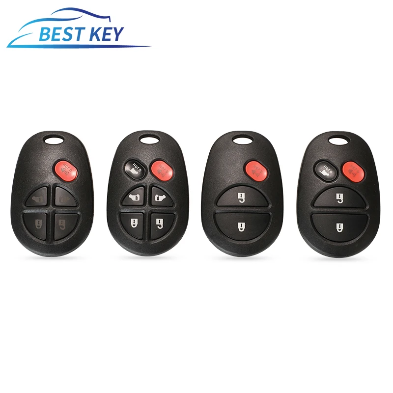 

BEST KEY 3/4/5/6 Buttons Remote Control Key Fob Shell case fob for TOYOTA Sequoia Highlander Sienna Tacoma Tundra car accessori