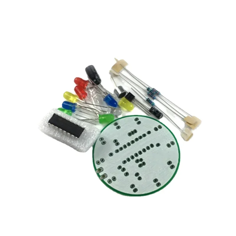 CD4017 colorful voice control rotating LED light kit electronic manufacturing diy kit spare parts student Laboratory