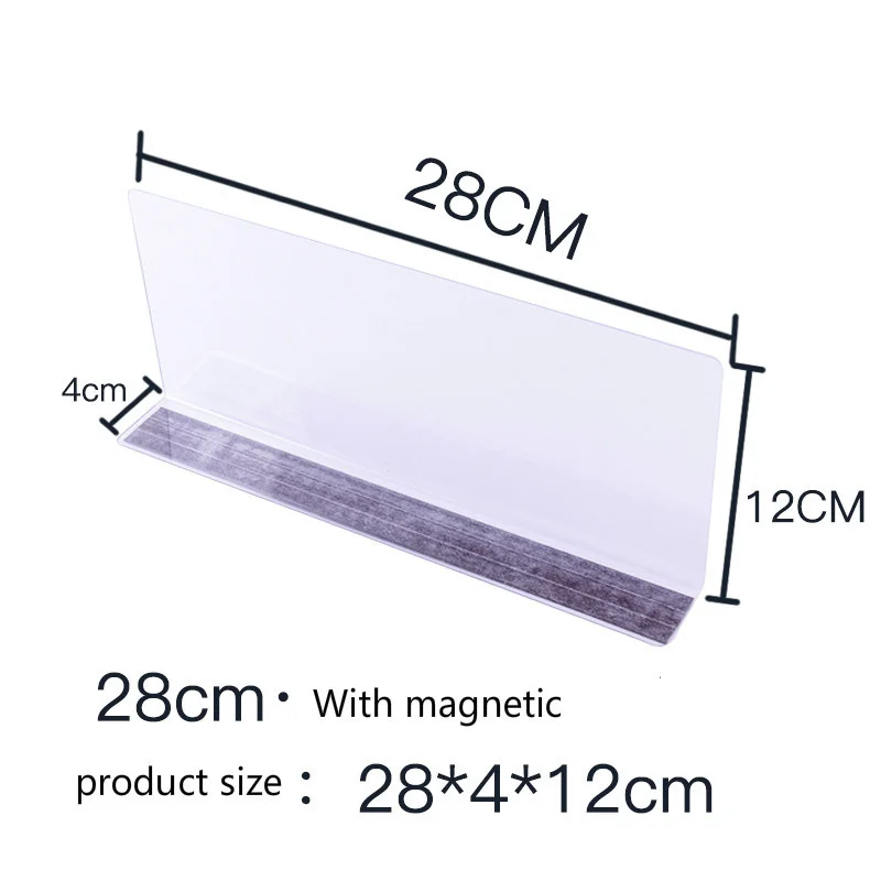 Plastic Pvc Clear Storage Rack Shelf Dividers Side Splitter Holder In Supermarket Retail Stores