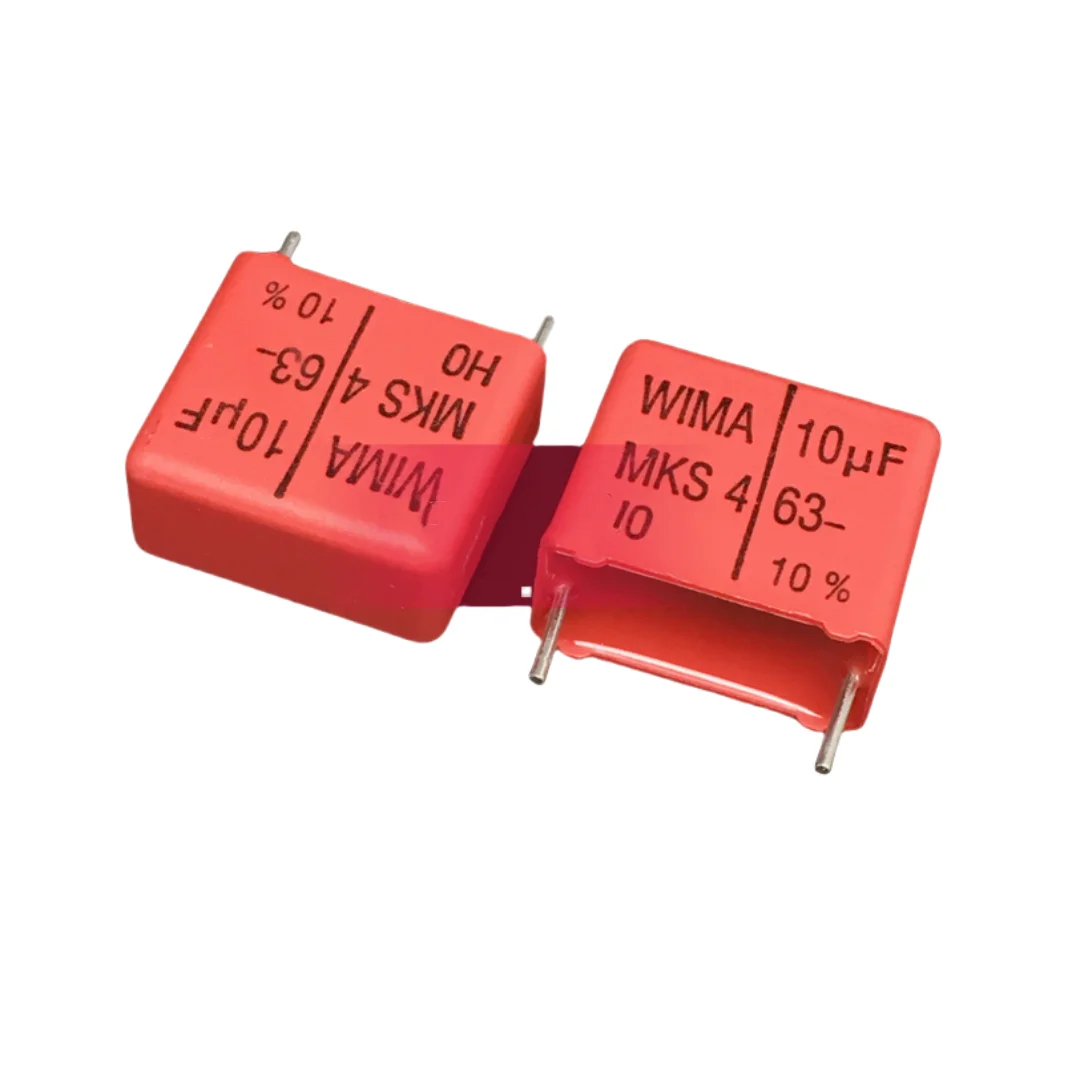 5PCS/New German Weimar Film Audio Capacitor MKS4 63V 10UF 63V 106 Pin Distance 15mm