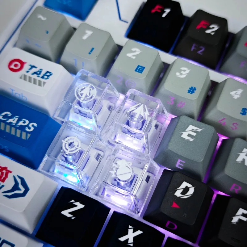 

Delta Force Game Skill Keys Keycap Resin Transparent 3D Handmade Keycaps for Mechanical Keyboard Customized Creative Gamer Gift