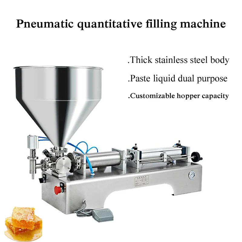 10-1000ML Electric Pneumatic Single Head Paste Filling Machine Bee Toothpaste Sauce Skin Care Product Filling Machine