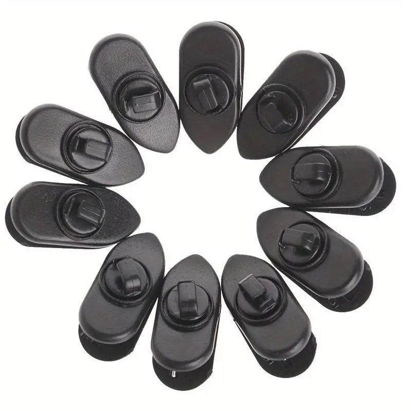 30Pcs Set Black White Plastic Cable Cord Clip Clamp Collar Lapel Shirt Holder for Headphone Earphone