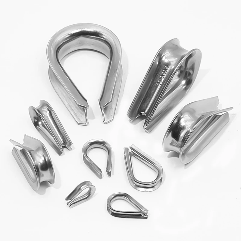 Picture 4: 304 Stainless Steel Rope Sleeve, M2/M3/M4/M5/M6/M8 Steel Cable Fixing Accessories, Can Protect the Rope, Chicken Heart Buckle