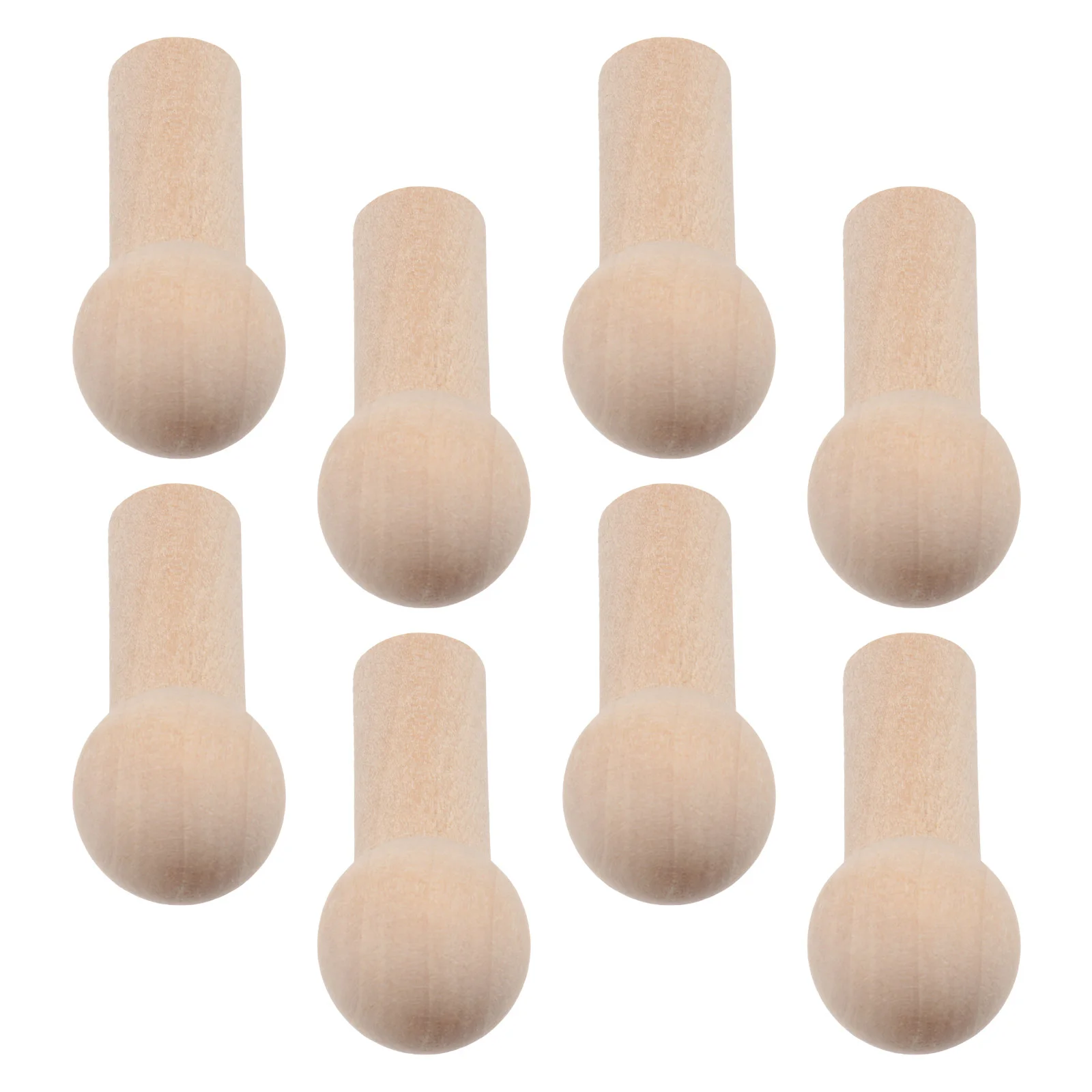 

8 Pcs/set Wooden Pegs Wall Mount Coat Rack Nail Bamboo Dolls Hanger Clothes Racks