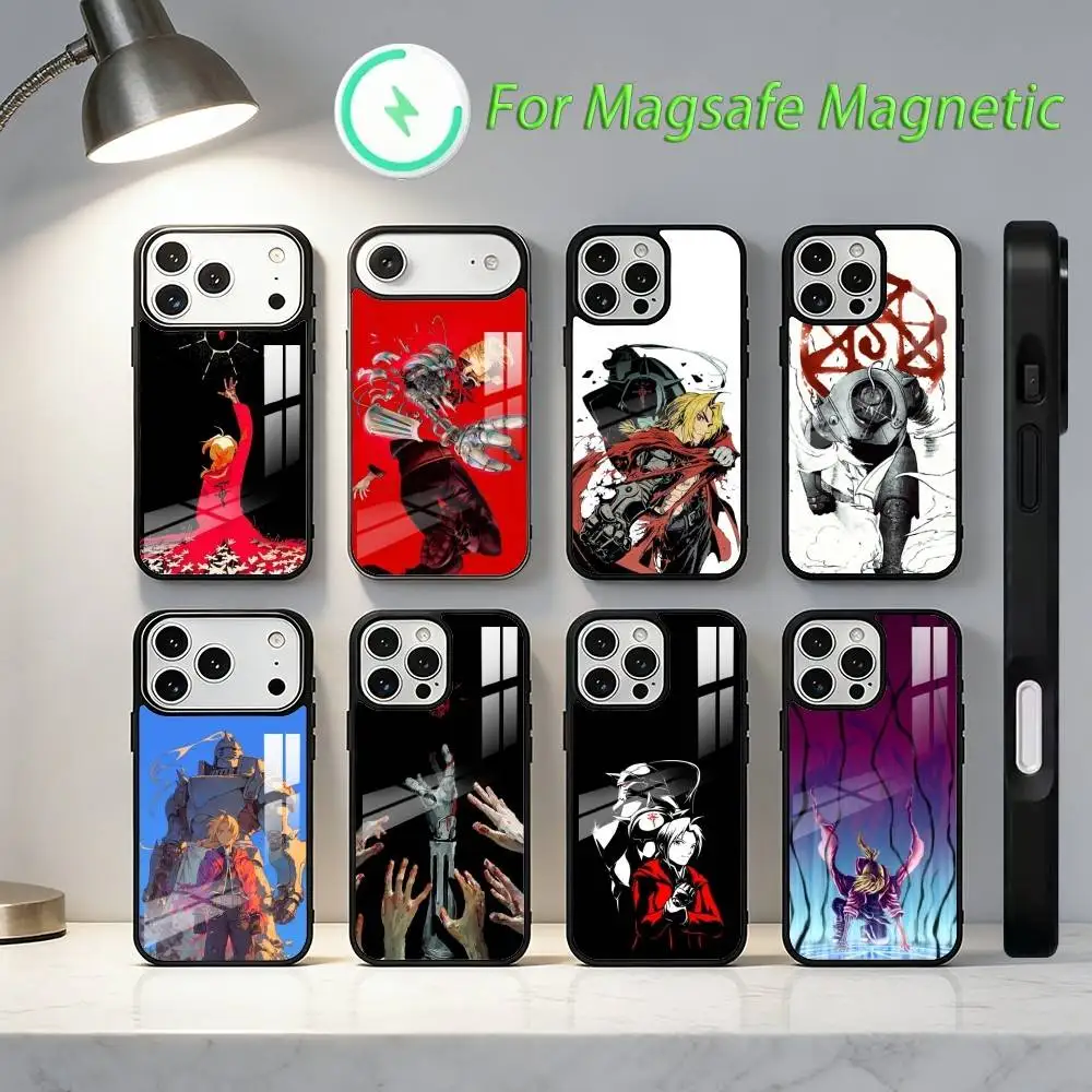 

Anime F-Fullmetal Alchemist Phone Case For iPhone17,16,15,14,13,12,11,Plus,Pro,Max For Magsafe Wireless Charging