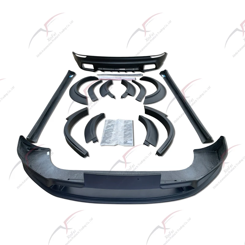 Suitable for Cayenne front bumper front lip rear lip black carbon fiber exterior decoration modification accessories