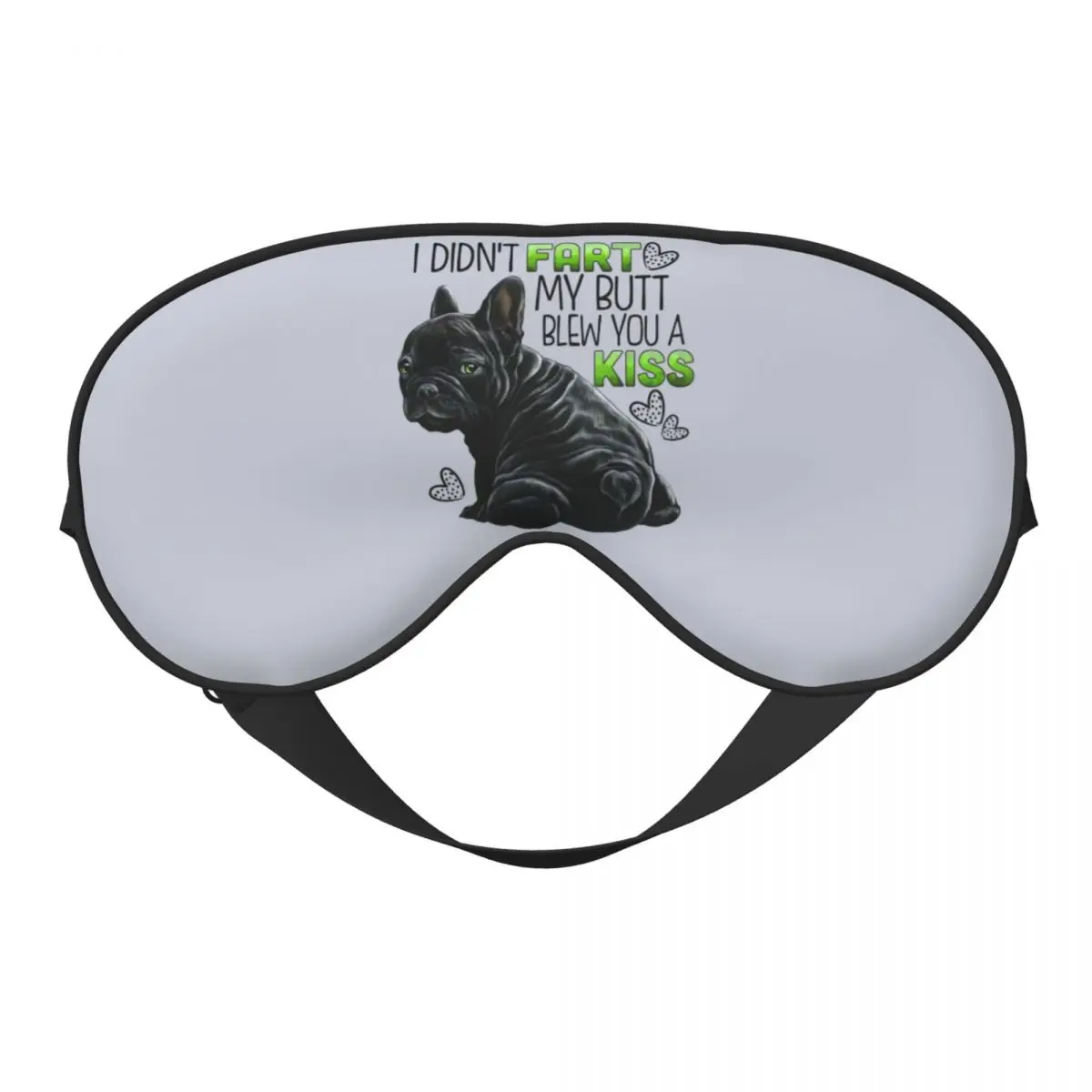 

Cute French Bulldog Soft Travel Eye Masks Double Side Blindfold Creative Funny Frenchie Pet Block Out Light Eye Patch For Home